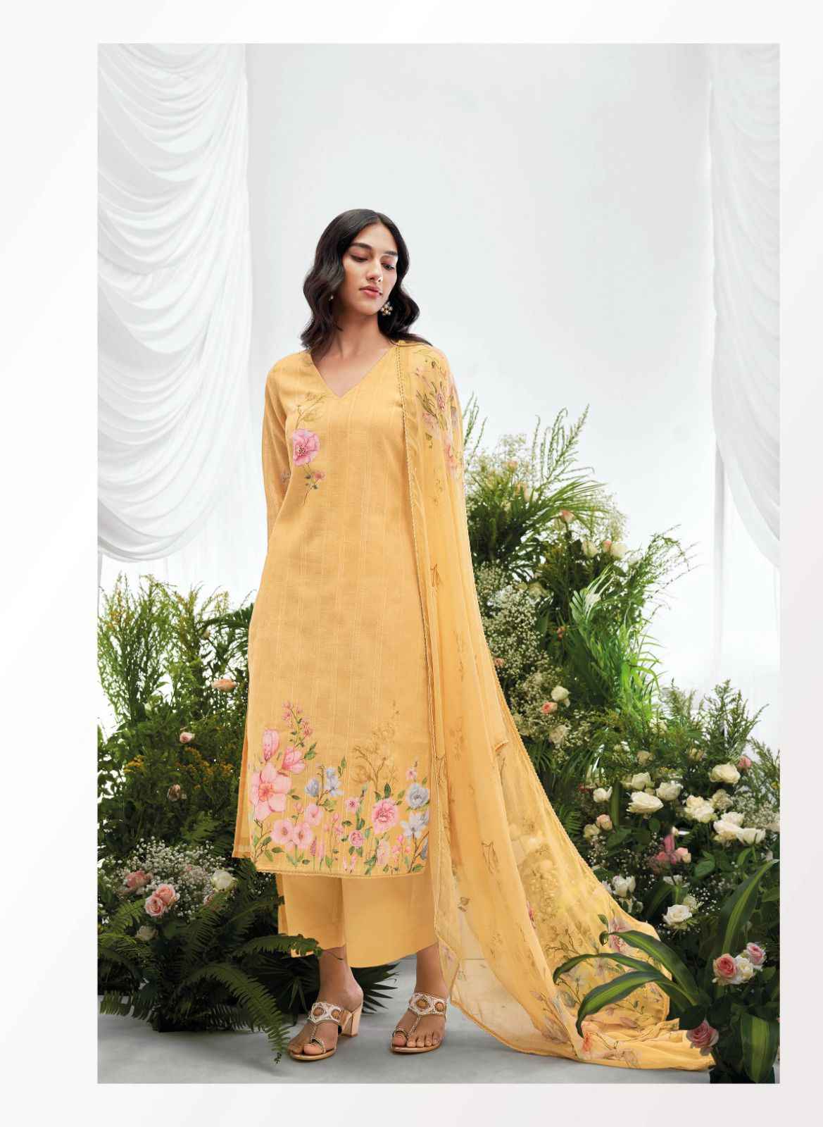 Ganga Fashion Ahren Embroidered Designer Dress Material ( 6 Pcs Catalogue )