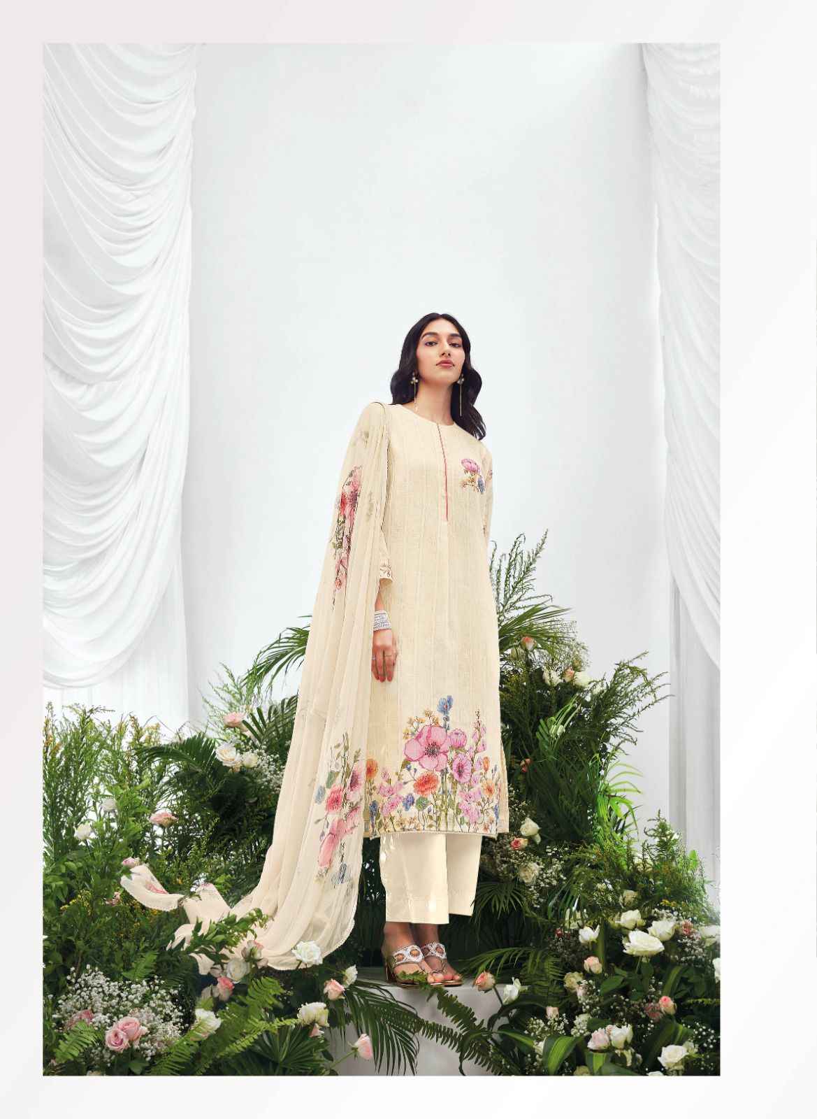 Ganga Fashion Ahren Embroidered Designer Dress Material ( 6 Pcs Catalogue )
