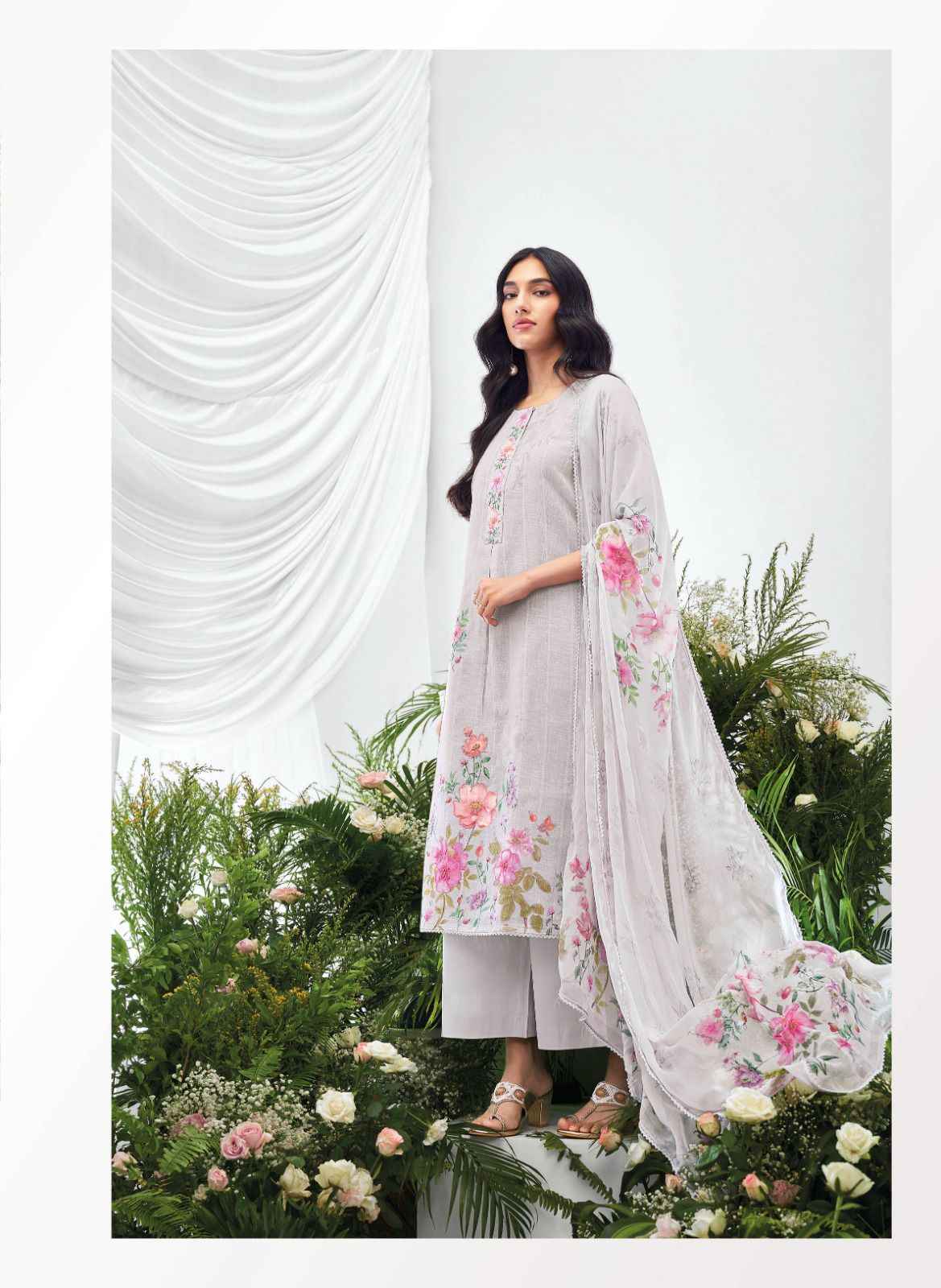 Ganga Fashion Ahren Embroidered Designer Dress Material ( 6 Pcs Catalogue )