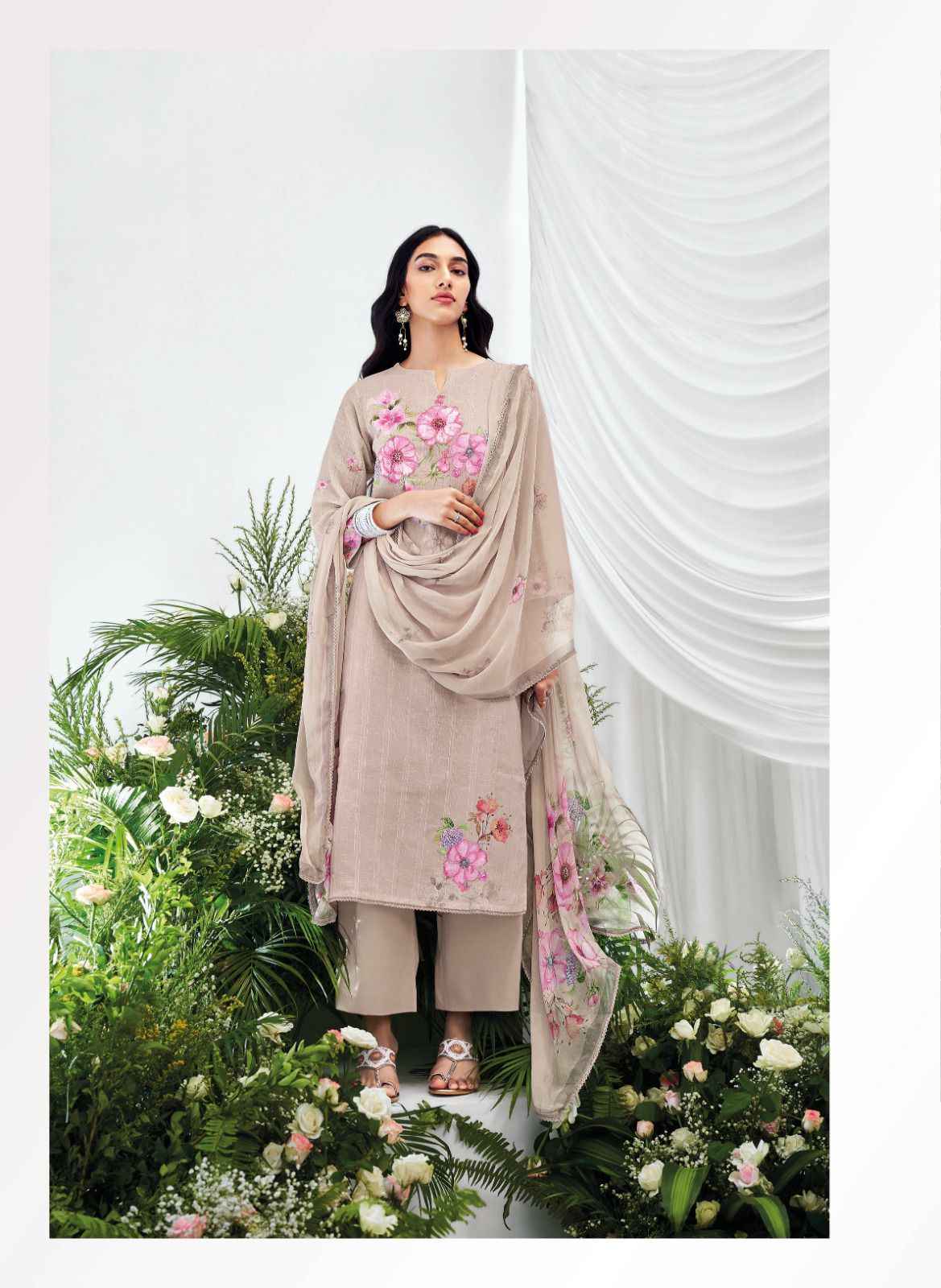 Ganga Fashion Ahren Embroidered Designer Dress Material ( 6 Pcs Catalogue )