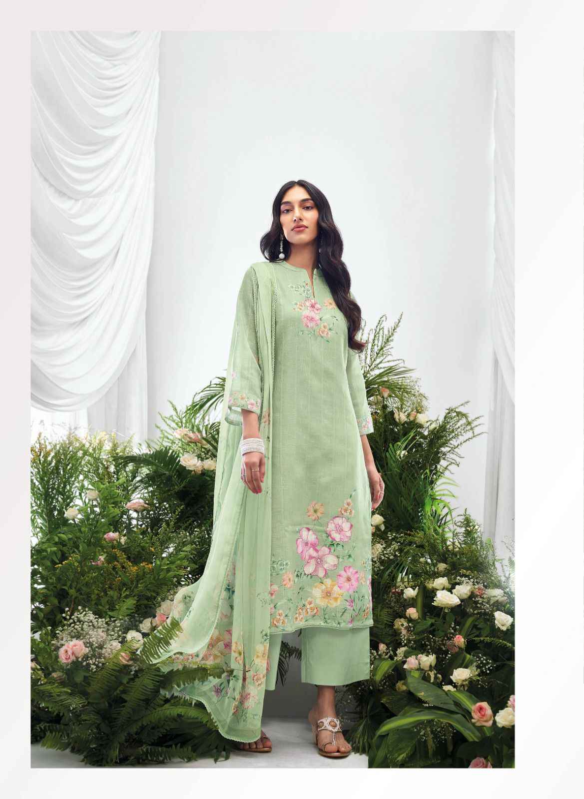 Ganga Fashion Ahren Embroidered Designer Dress Material ( 6 Pcs Catalogue )