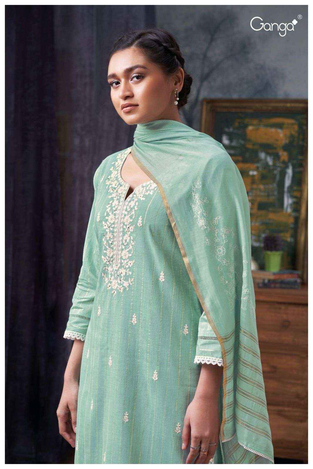 Ganga Fashion Arika 2693 Fancy Cotton Latest Catalog Salwar Kameez Wholesale Price ( 4 Pcs Catalog )