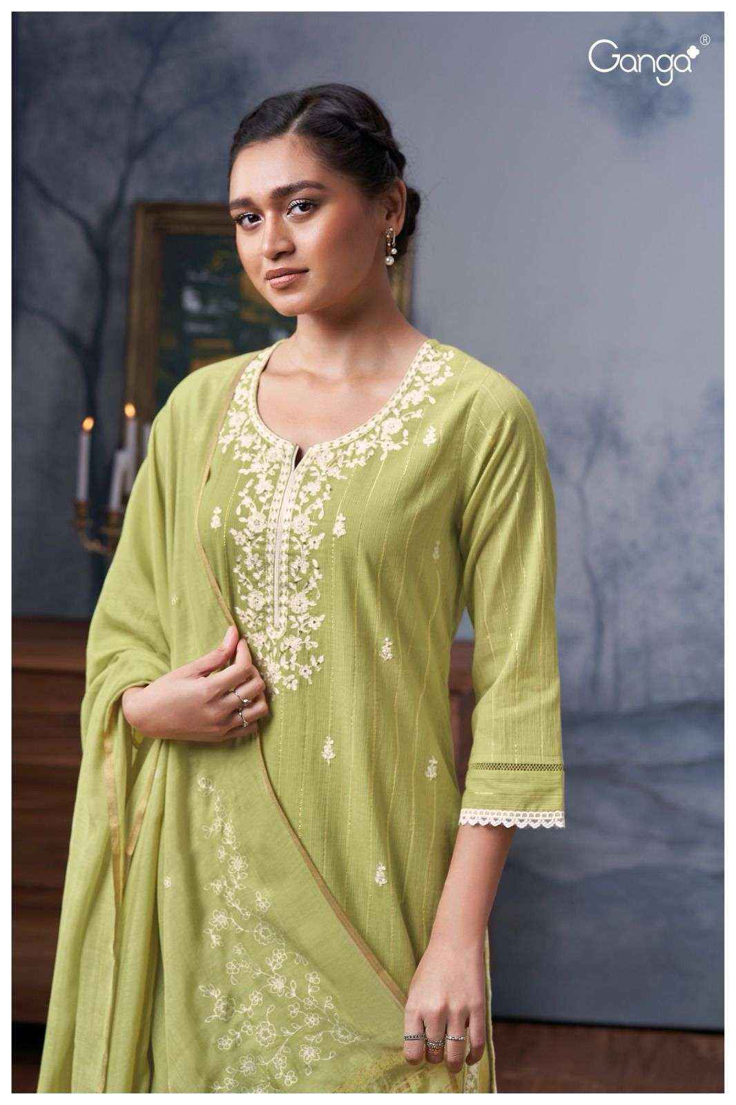 Ganga Fashion Arika 2693 Fancy Cotton Latest Catalog Salwar Kameez Wholesale Price ( 4 Pcs Catalog )