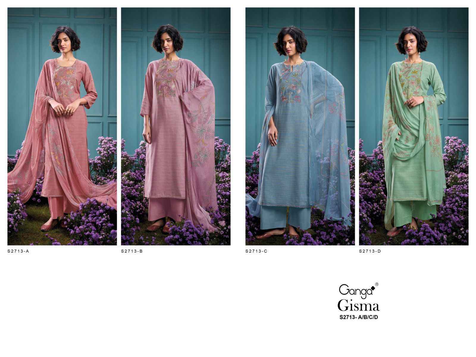 Ganga Gisma S2713 Cotton Salwar Kameez Wholesale Price ( 4 Pcs Catalog )