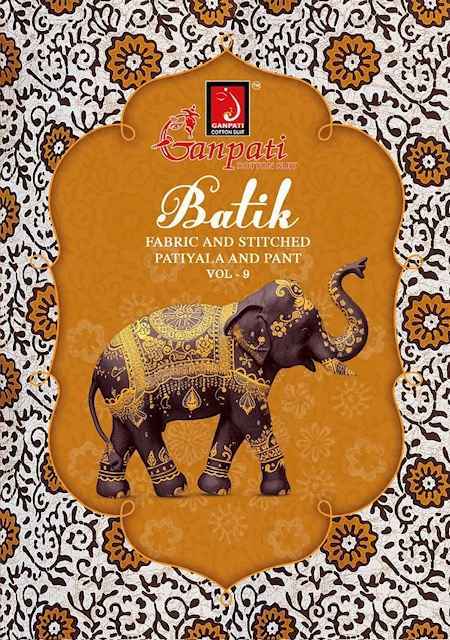 Ganpati Batik Vol 9 Cotton Salwar Kameez Wholesale Price ( 15 Pcs Catalog )