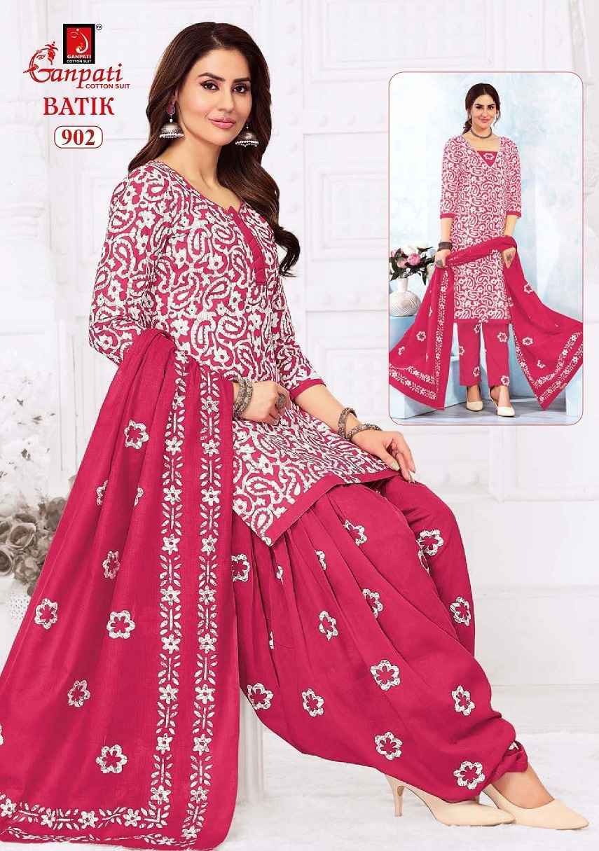 Ganpati Batik Vol 9 Cotton Salwar Kameez Wholesale Price ( 15 Pcs Catalog )