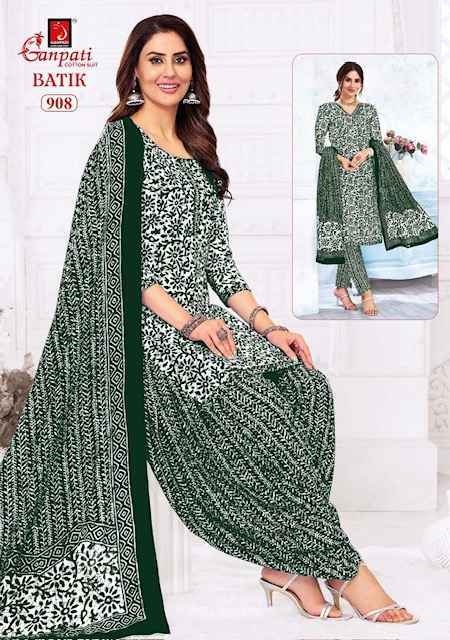 Ganpati Batik Vol 9 Cotton Salwar Kameez Wholesale Price ( 15 Pcs Catalog )