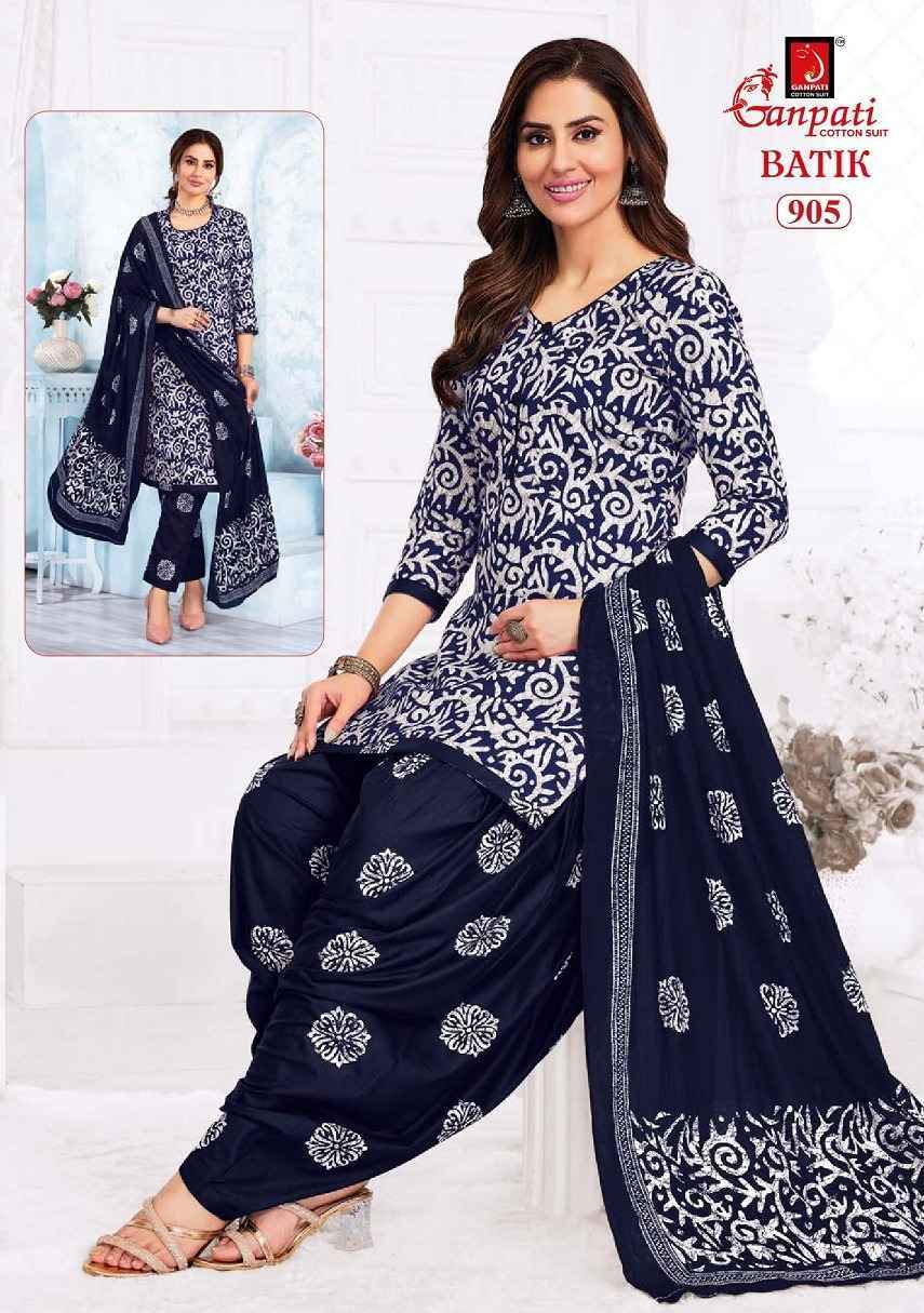 Ganpati Cotton Batik Vol 9 Wholesale Cotton Dress Material ( 15 pcs Catalogue )