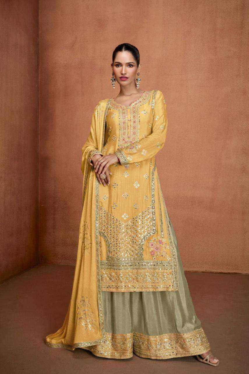 Gulkayra Designer Himani Wholesale Readymade Chinon Dress Material ( 3 pcs Catalogue )