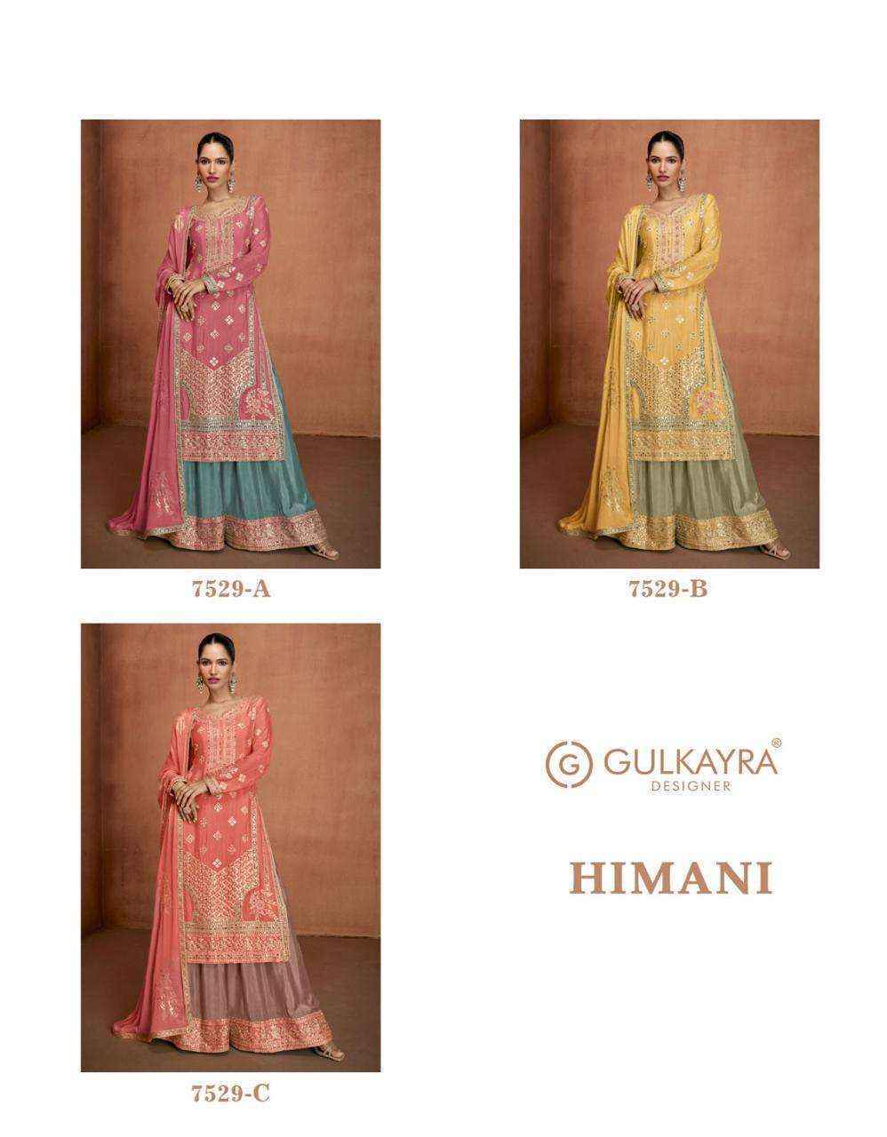 Gulkayra Designer Himani Wholesale Readymade Chinon Dress Material ( 3 pcs Catalogue )