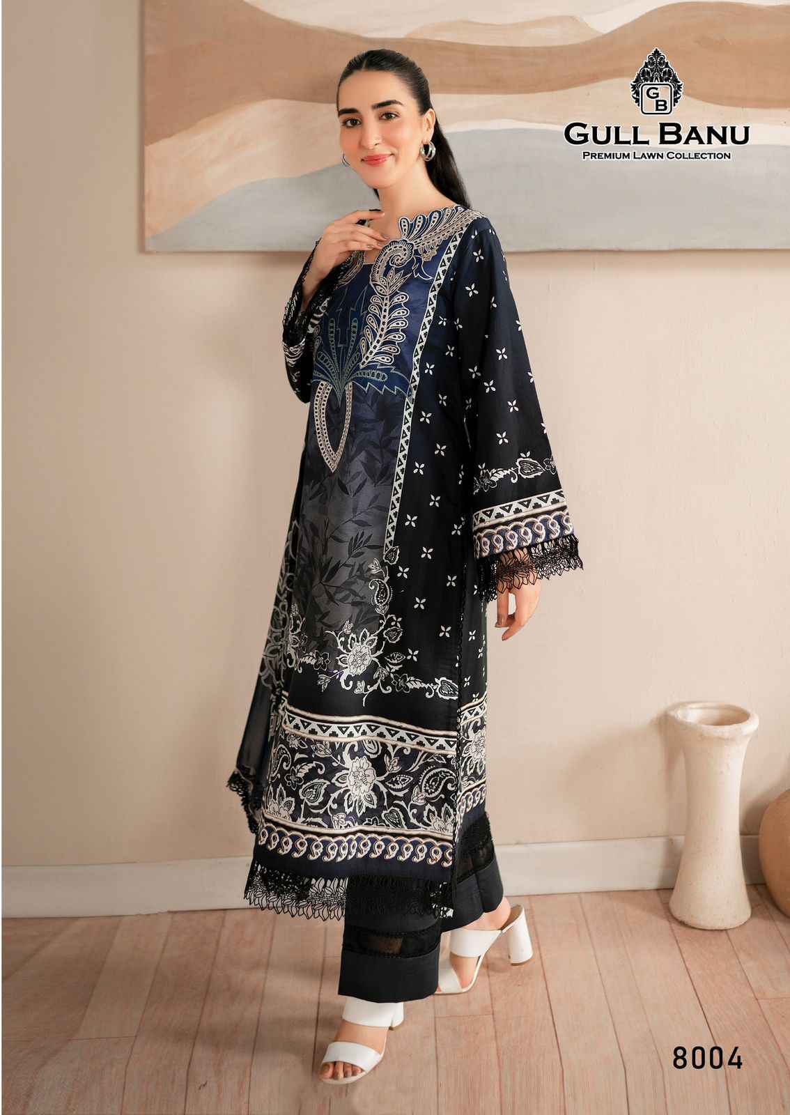 Gull A Ahmed Gull Banu Vol 8 Lawn Pakistani Suits ( 6 Pcs Dress Material )