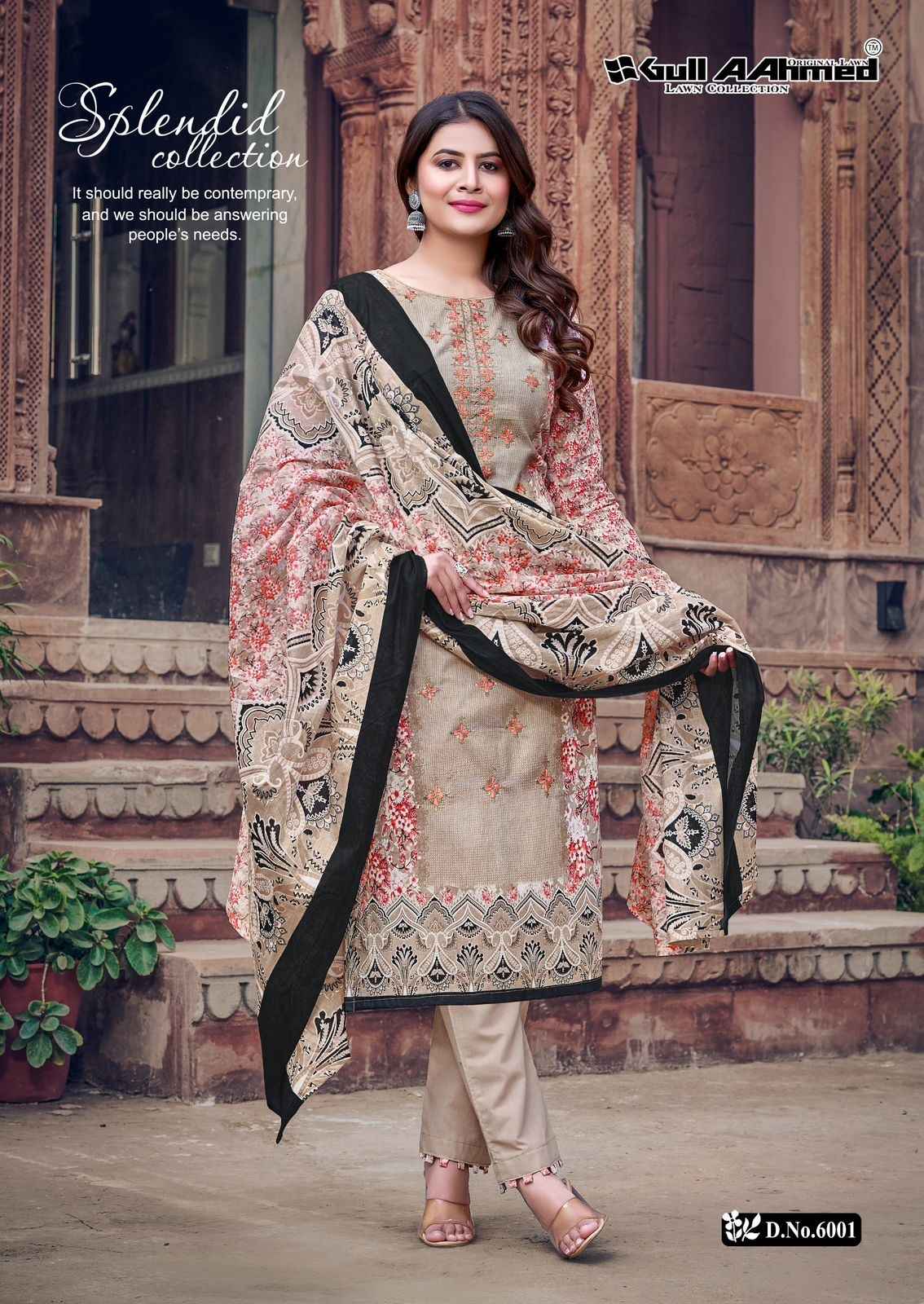 Gull Ahmed Bin Saeed Vol 6 Wholesale Cambric Cotton Dress Material ( 6 Pcs Catalogue )