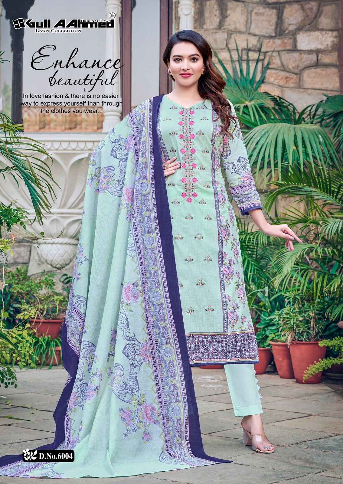 Gull Ahmed Bin Saeed Vol 6 Wholesale Cambric Cotton Dress Material ( 6 Pcs Catalogue )