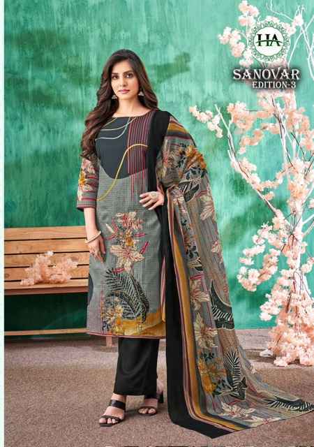 Harshit Fashion Sanovar Edition 3 Zam Cotton Dress Material ( 6 pcs Catalogue )