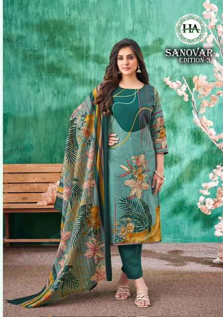 Harshit Fashion Sanovar Edition 3 Zam Cotton Dress Material ( 6 pcs Catalogue )