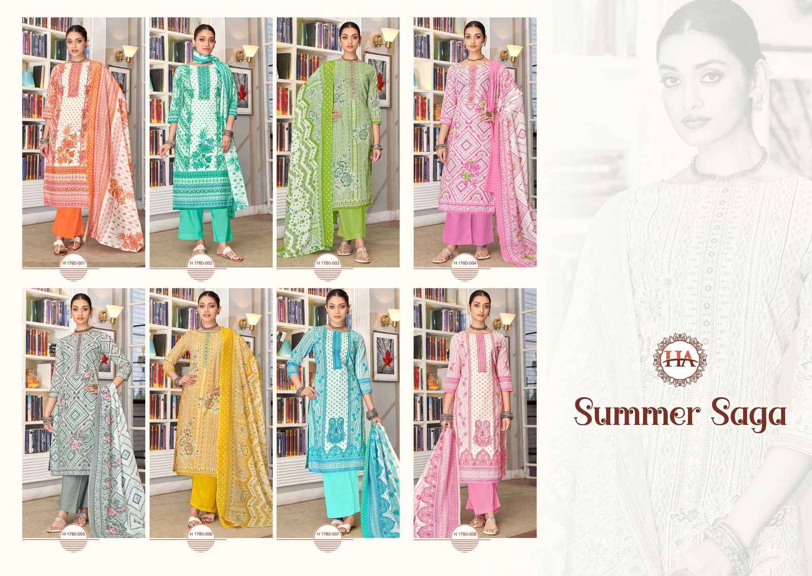 Harshit Fashion Summer Saga Cotton Dress Material - Surat Wholesale Market ( 8 Pcs Catalogue )