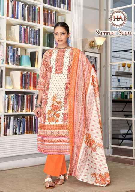Harshit Fashion Summer Saga Cotton Dress Material - Surat Wholesale Market ( 8 Pcs Catalogue )