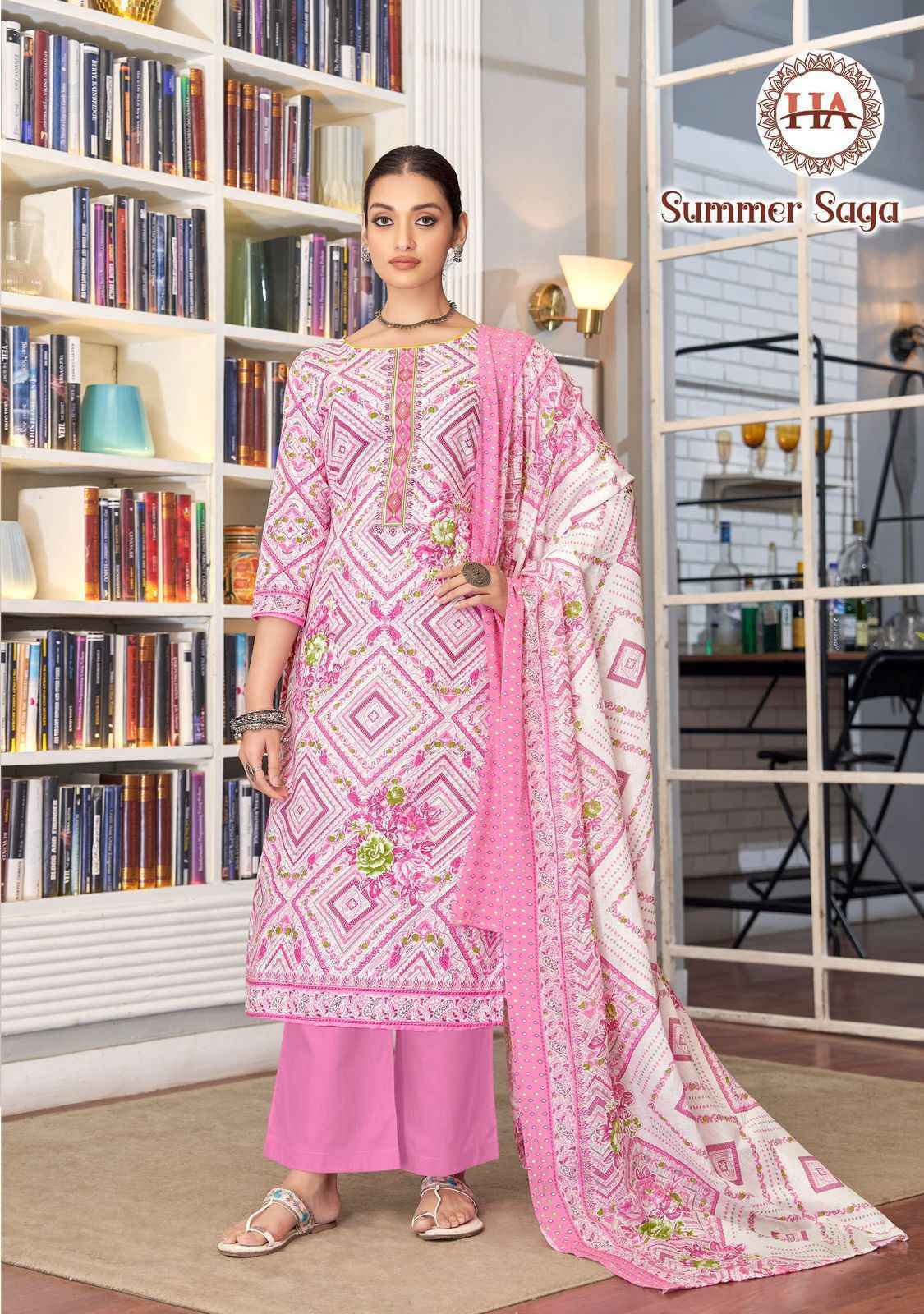 Harshit Fashion Summer Saga Cotton Dress Material - Surat Wholesale Market ( 8 Pcs Catalogue )