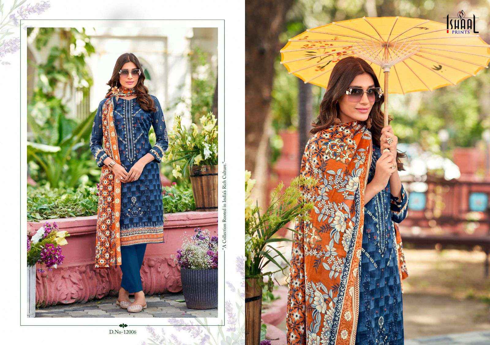 Ishaal Embroidered Vol 12 Pure Lawn With Self Embroidered Suits ( 10 Pcs Catalogue )