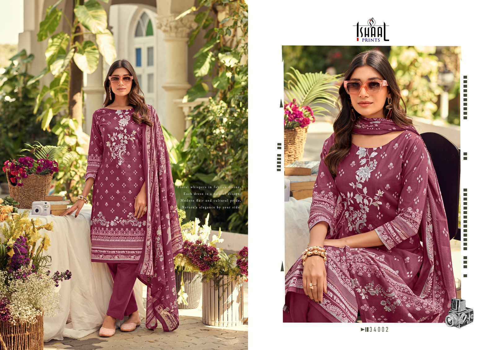 Ishaal Prints Gulmohar Vol 34 Lawn Pakistani Salwar Suits (10 Pc Catalouge )