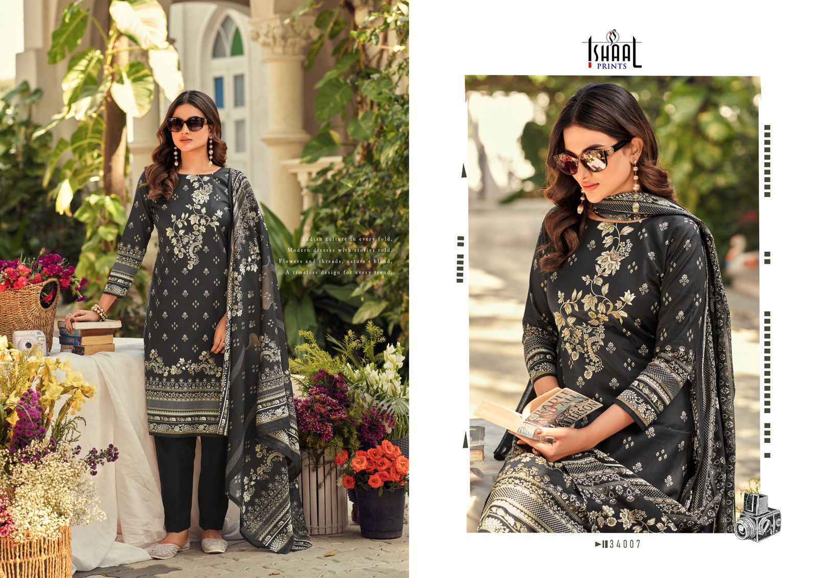 Ishaal Prints Gulmohar Vol 34 Lawn Pakistani Salwar Suits (10 Pc Catalouge )