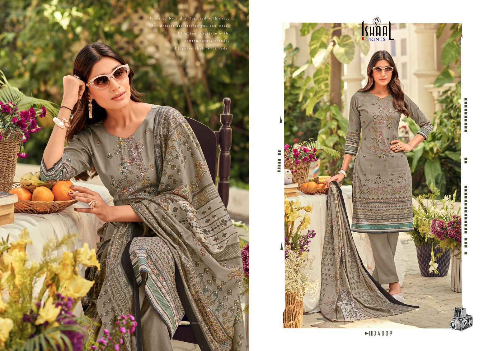 Ishaal Prints Gulmohar Vol 34 Lawn Pakistani Salwar Suits (10 Pc Catalouge )