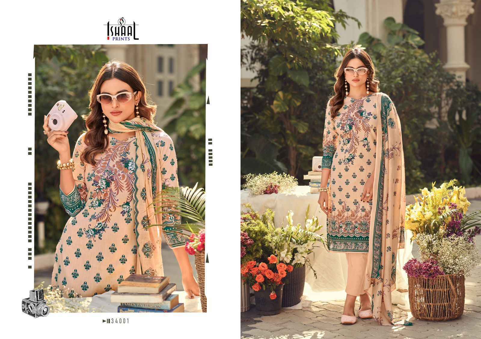 Ishaal Prints Gulmohar Vol 34 Lawn Pakistani Salwar Suits (10 Pc Catalouge )