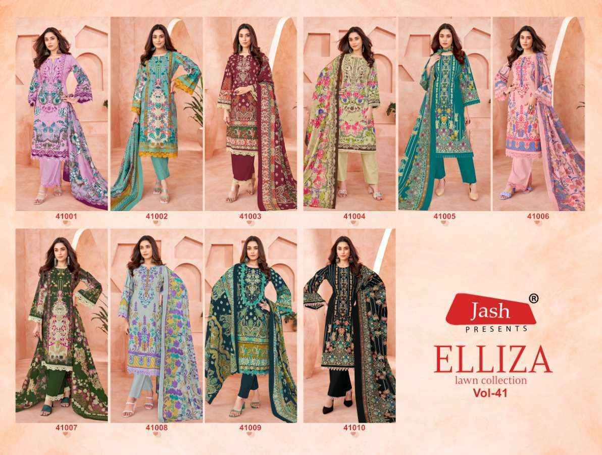Jash Elliza Vol 41 Suits Wholesale Surat Market ( 10 pcs Catalogue )