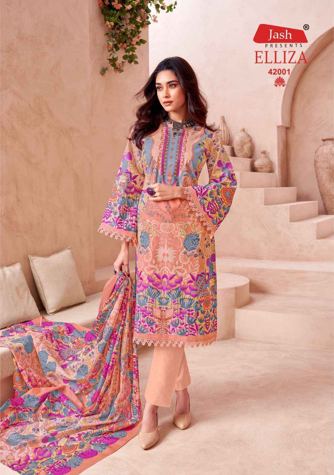 Jash Elliza Vol 42 Wholesale Cotton Dress Material ( 10 pcs Catalogue )