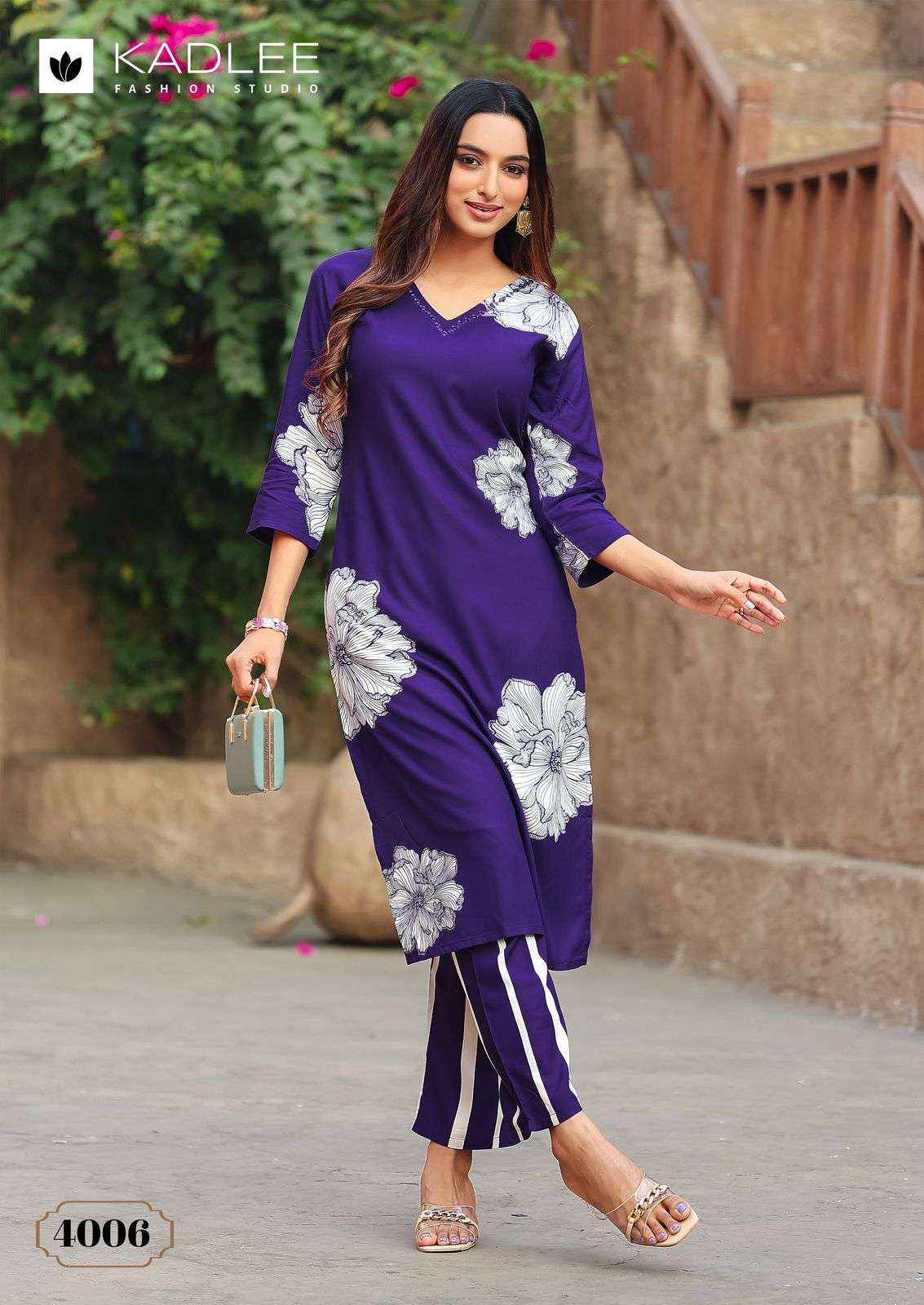 KADLEE FASHION RANGOLI RAYON PRINT FANCY KURTI WITH PANT WHOLESALE PRICE ( 6 PCS CATALOG )