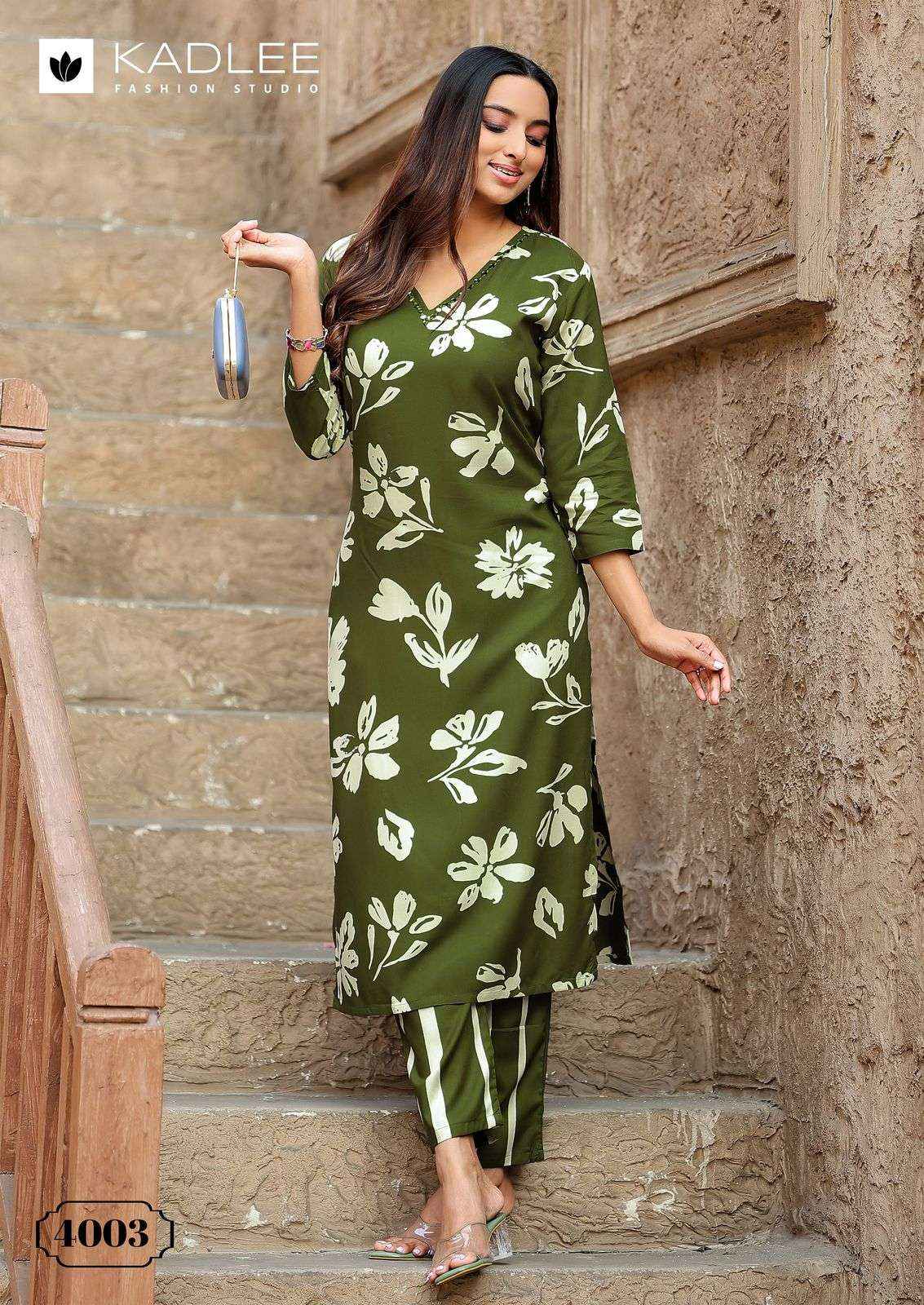 KADLEE FASHION RANGOLI RAYON PRINT FANCY KURTI WITH PANT WHOLESALE PRICE ( 6 PCS CATALOG )