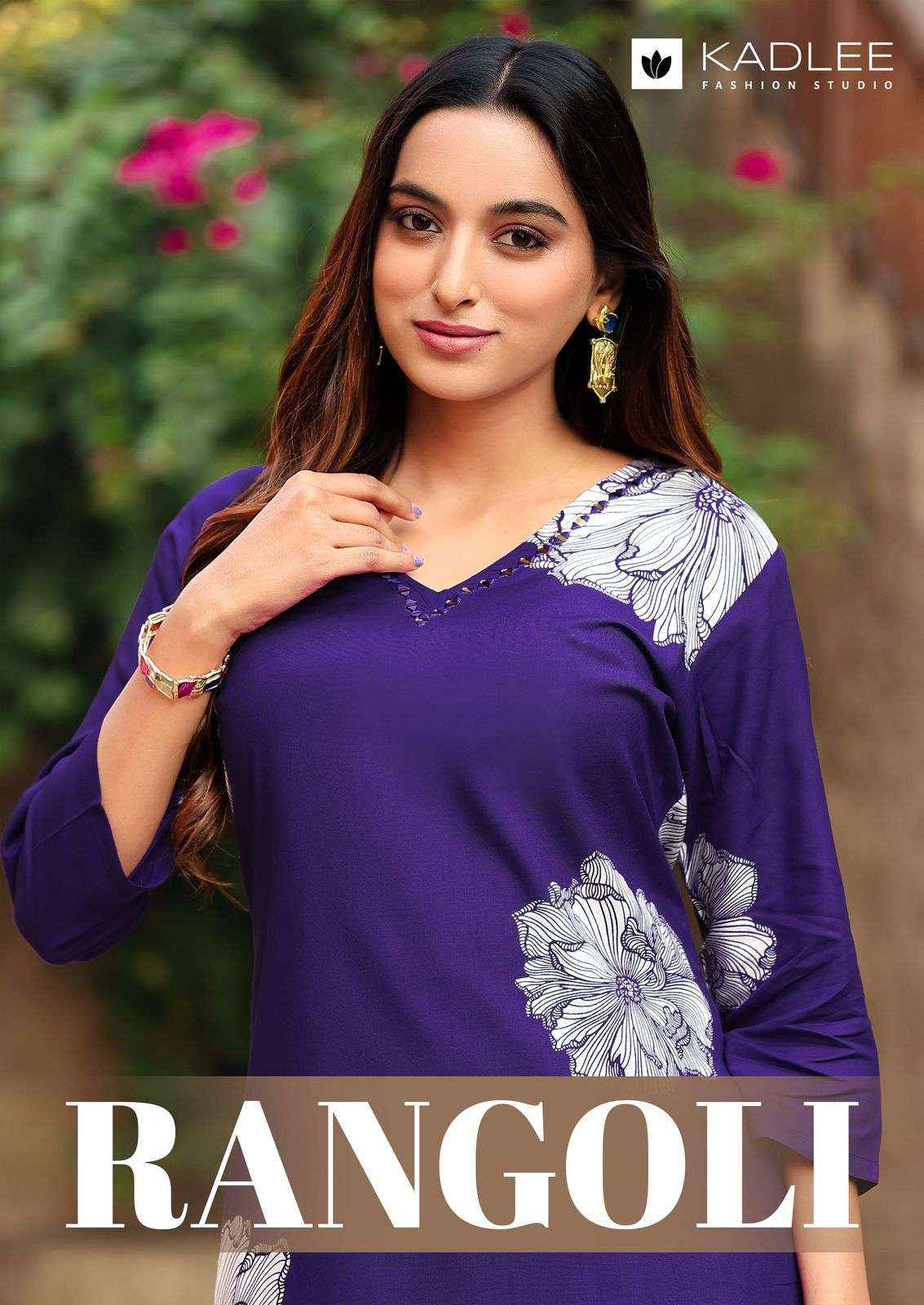 KADLEE FASHION RANGOLI RAYON PRINT FANCY KURTI WITH PANT WHOLESALE PRICE ( 6 PCS CATALOG )