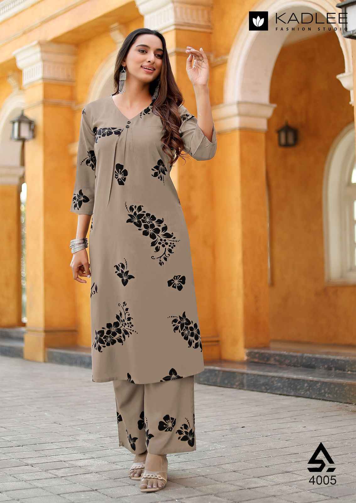 Kadlee Heer Rayon Kurti With Bottom Set Wholesale Price ( 6 Pcs Catalog )