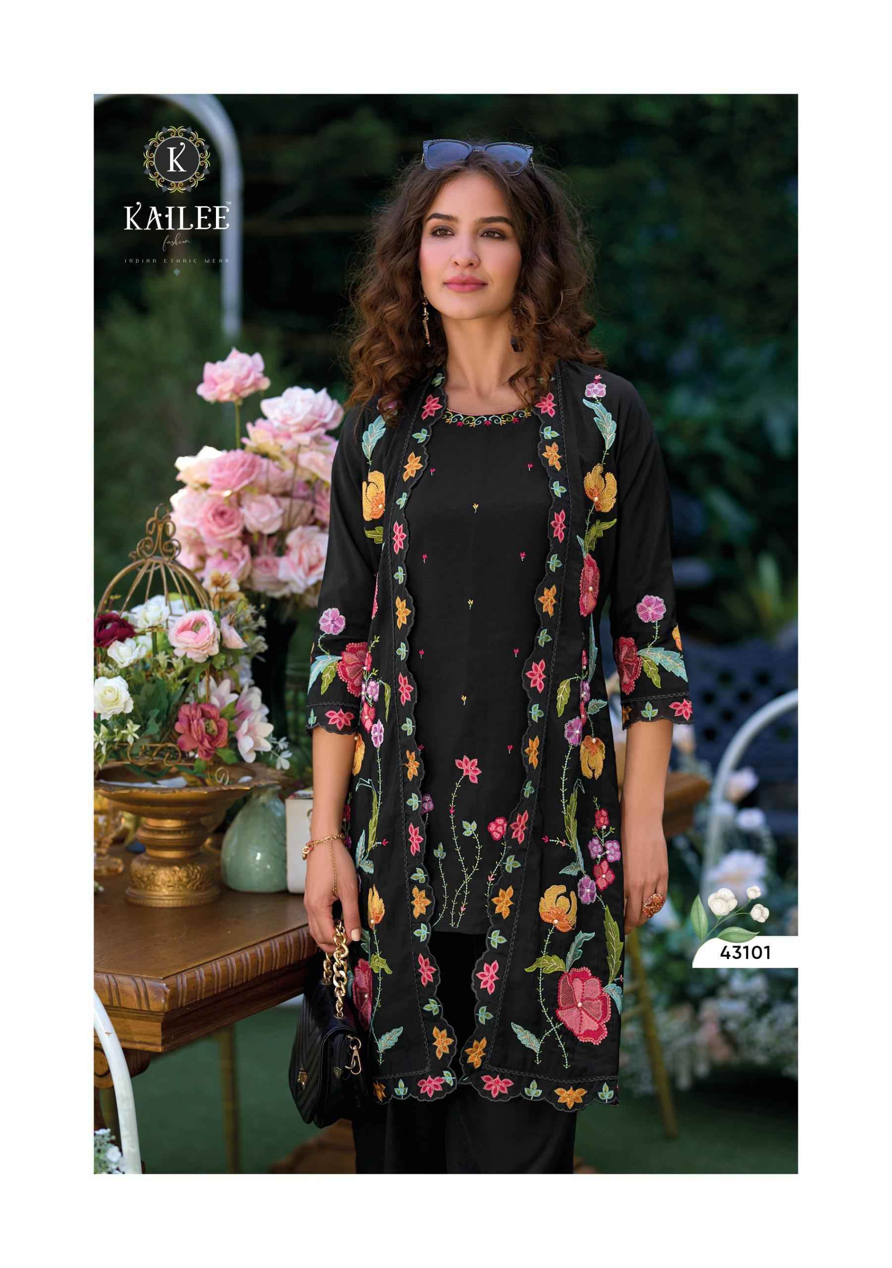 Kailee Fashion Bloom Viscouse Kurti Set Wholesale Price ( 4 Pcs Catalog )