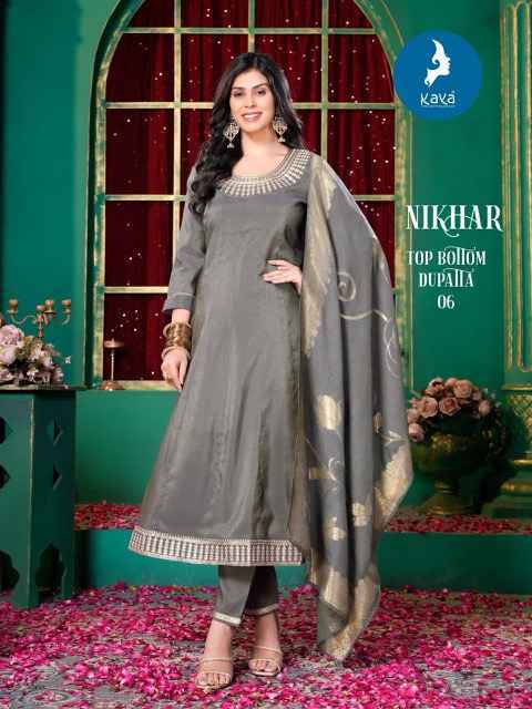 Kaya Nikhar Roman Shimmer Kurti Combo Set Wholesale Price ( 6 Pcs Catalog )