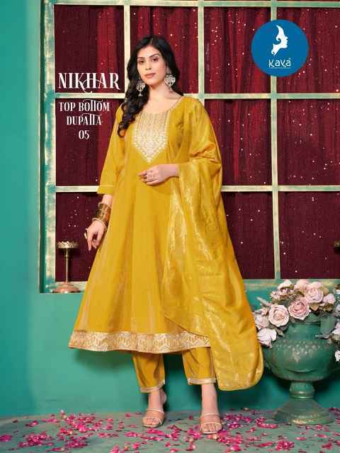 Kaya Nikhar Roman Shimmer Kurti Combo Set Wholesale Price ( 6 Pcs Catalog )