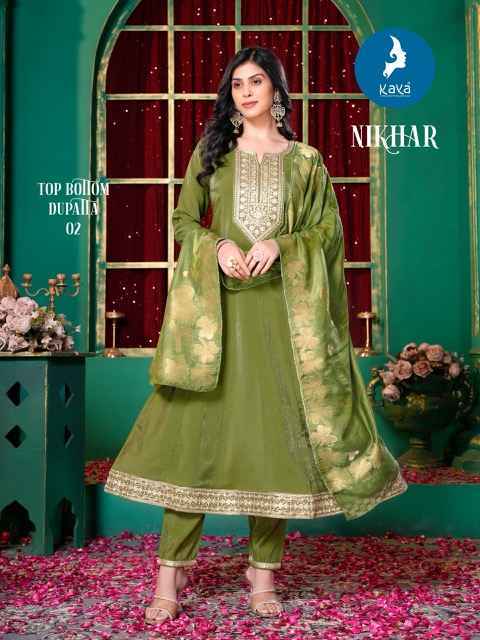 Kaya Nikhar Roman Shimmer Kurti Combo Set Wholesale Price ( 6 Pcs Catalog )