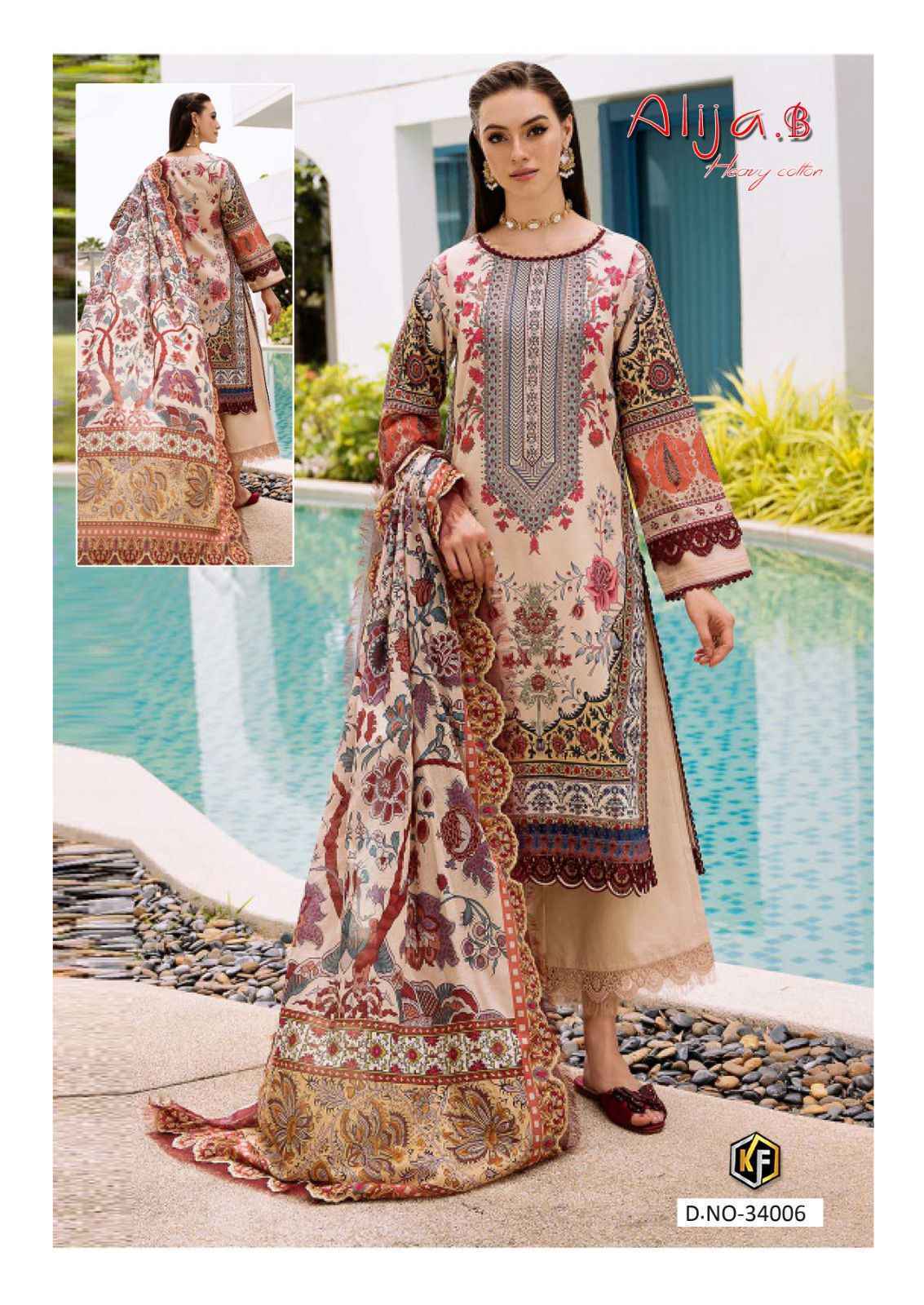 Keval Fab Alija B Vol 34 Wholesale Cotton Dress Material Wholesale Price ( 6 pcs Catalogue )