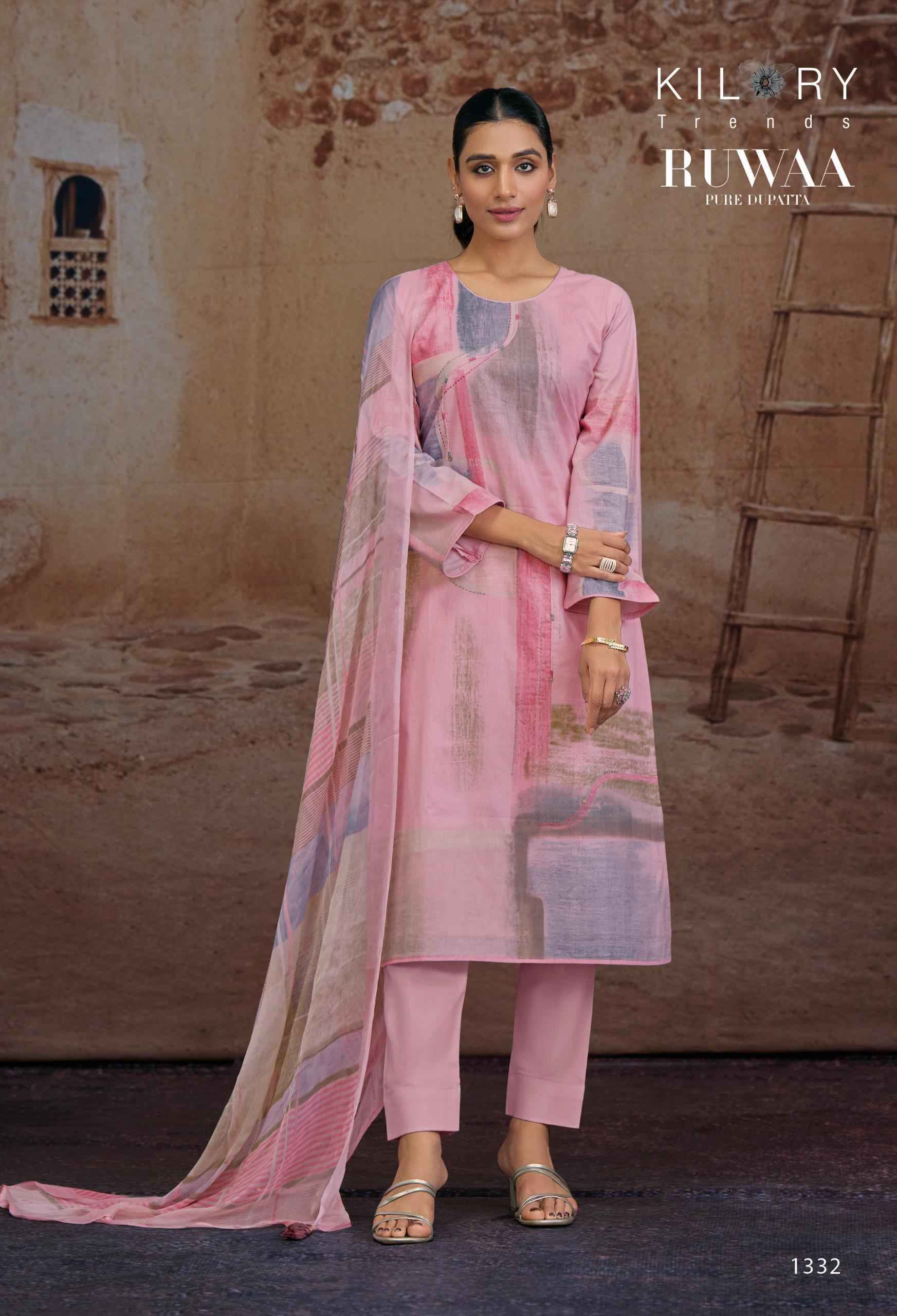 Kilory Trends Ruwaa - Wholesale Cotton Suits Surat Wholesaler ( 4 pcs Catalogue )