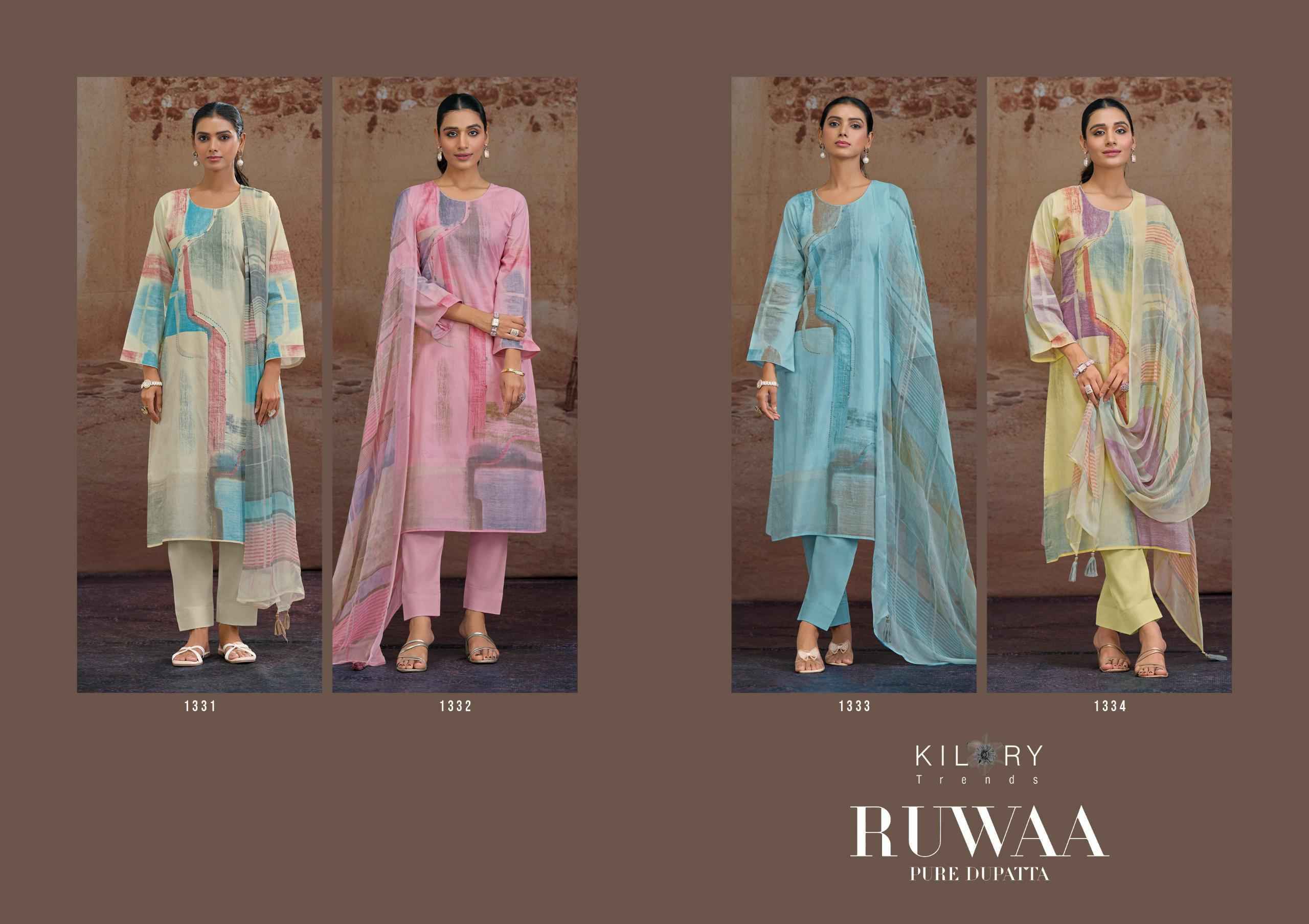 Kilory Trends Ruwaa - Wholesale Cotton Suits Surat Wholesaler ( 4 pcs Catalogue )