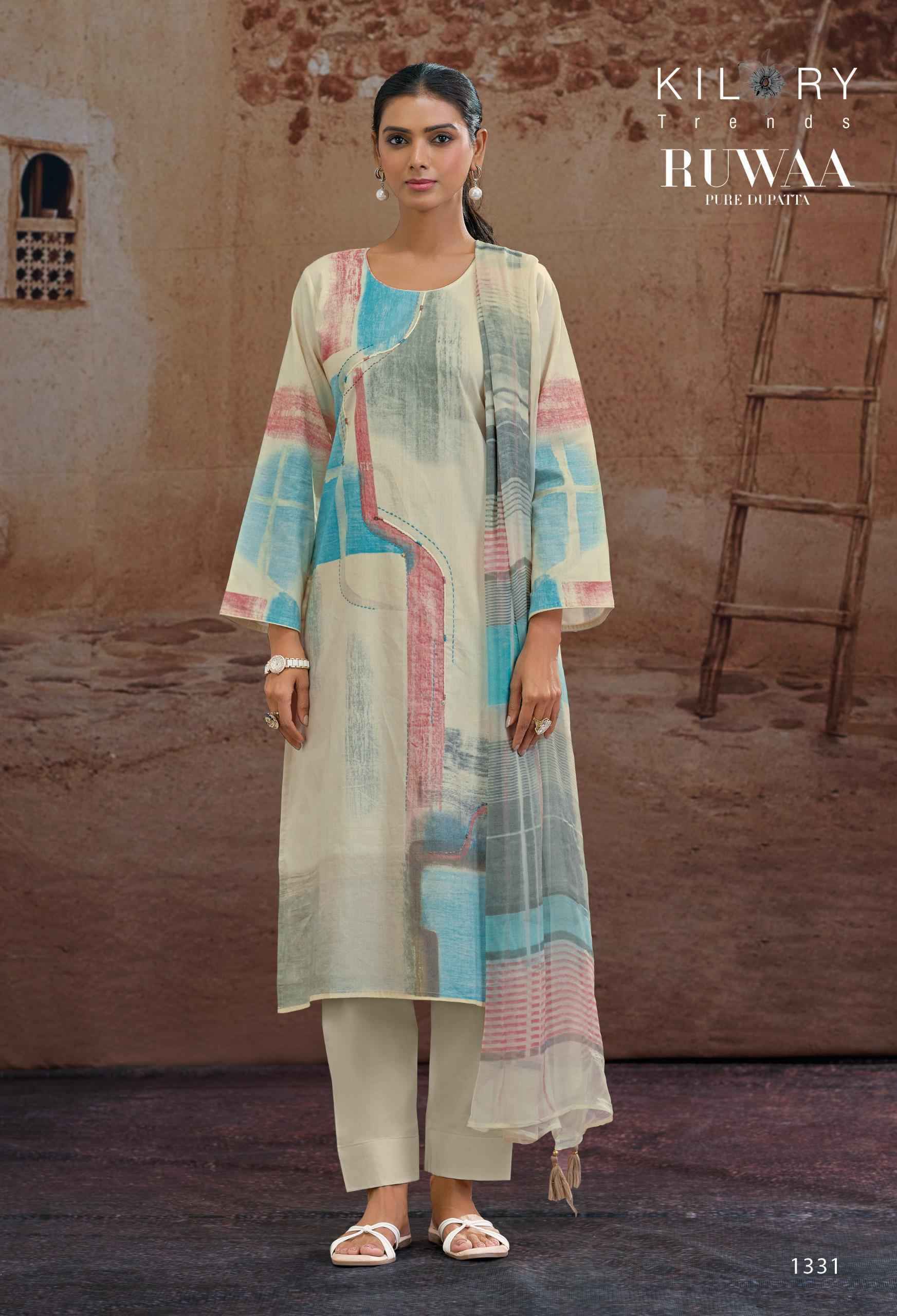 Kilory Trends Ruwaa - Wholesale Cotton Suits Surat Wholesaler ( 4 pcs Catalogue )