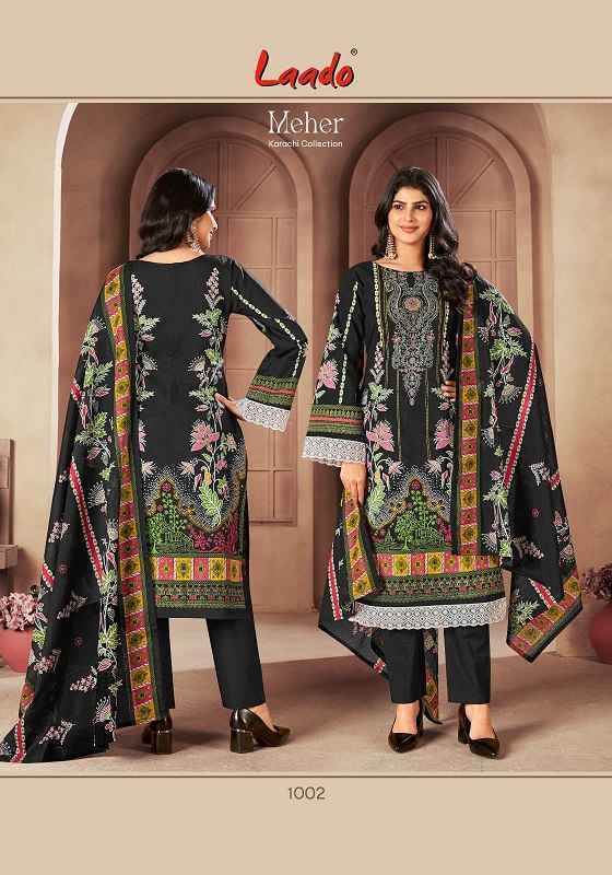 Laado Cotton Meher Vol 1 Lawn Cotton Pakistani Suits ( 6 Pcs Catalogue )
