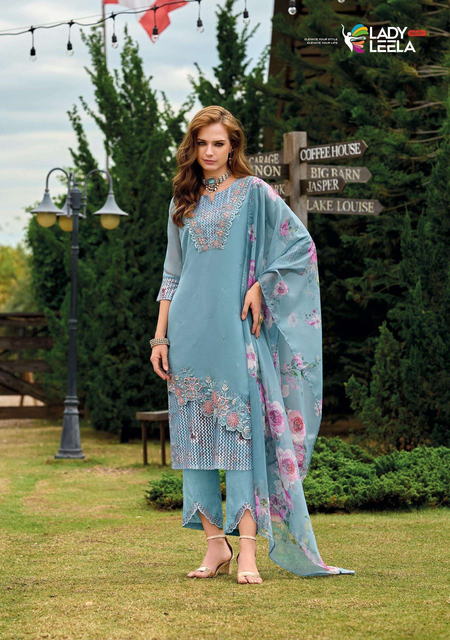 LADY LEELA INAYA VOL 2 ORGANZA BEAUTIFUL READYMADE SUIT WHOLESALE PRICE ( 6 PCS CATALOG )