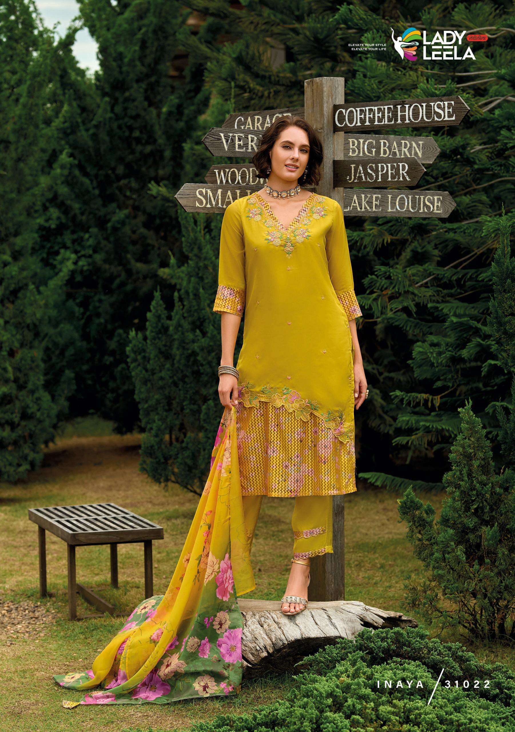 LADY LEELA INAYA VOL 2 ORGANZA BEAUTIFUL READYMADE SUIT WHOLESALE PRICE ( 6 PCS CATALOG )