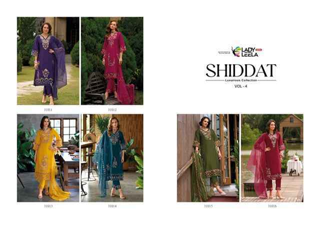 Lady Leela Shiddat Vol 4 Viscouse Rayon Salwar Kameez Wholesale Price ( 6 pcs Catalog )