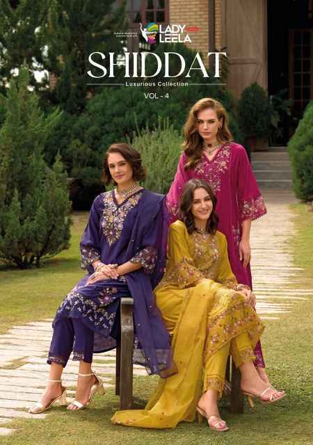 Lady Leela Shiddat Vol 4 Viscouse Rayon Salwar Kameez Wholesale Price ( 6 pcs Catalog )