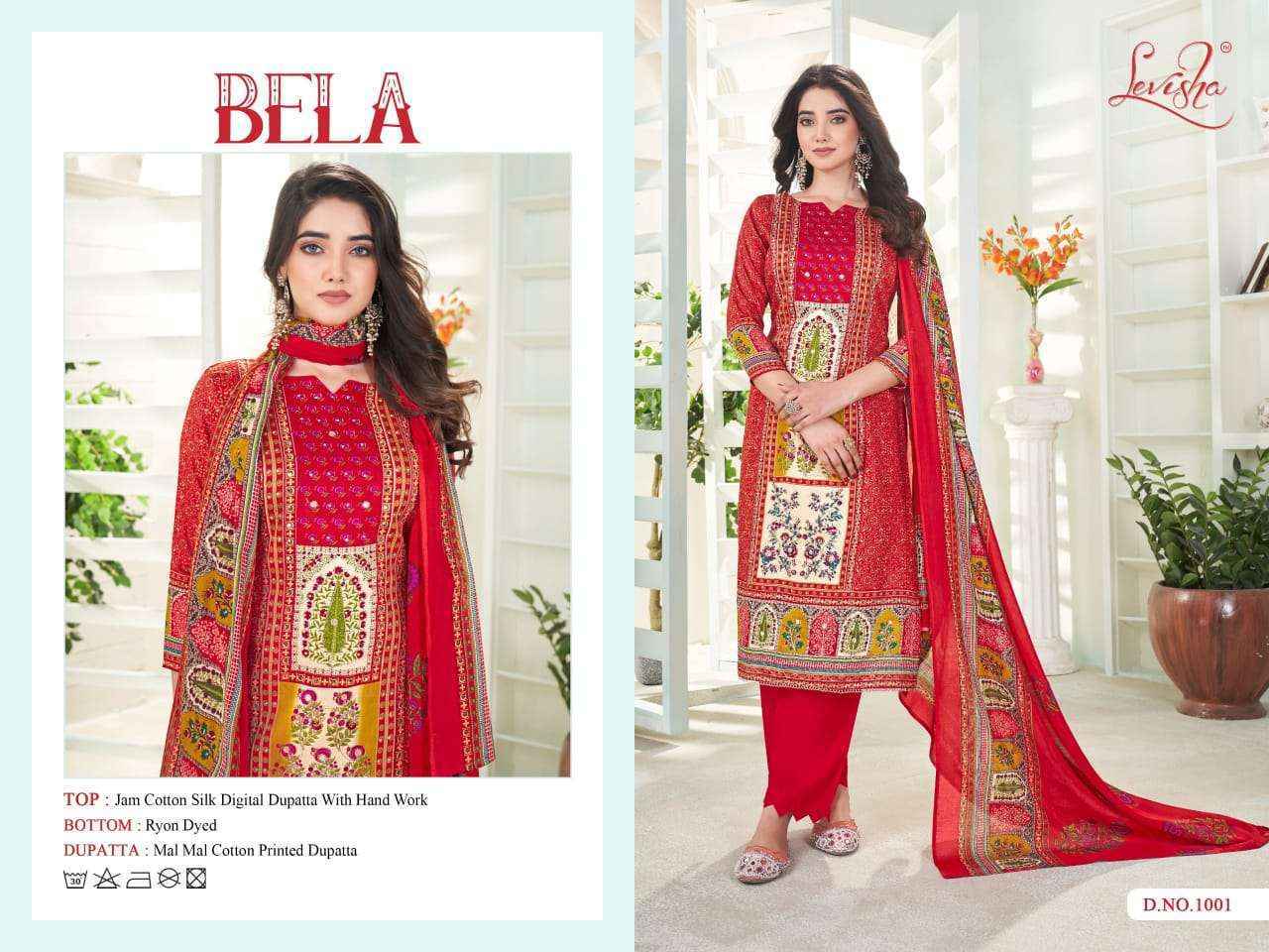 Levisha Bela Wholesale Jam Cotton Dress Material - Surat Wholesale Market ( 4 pcs Catalogue )
