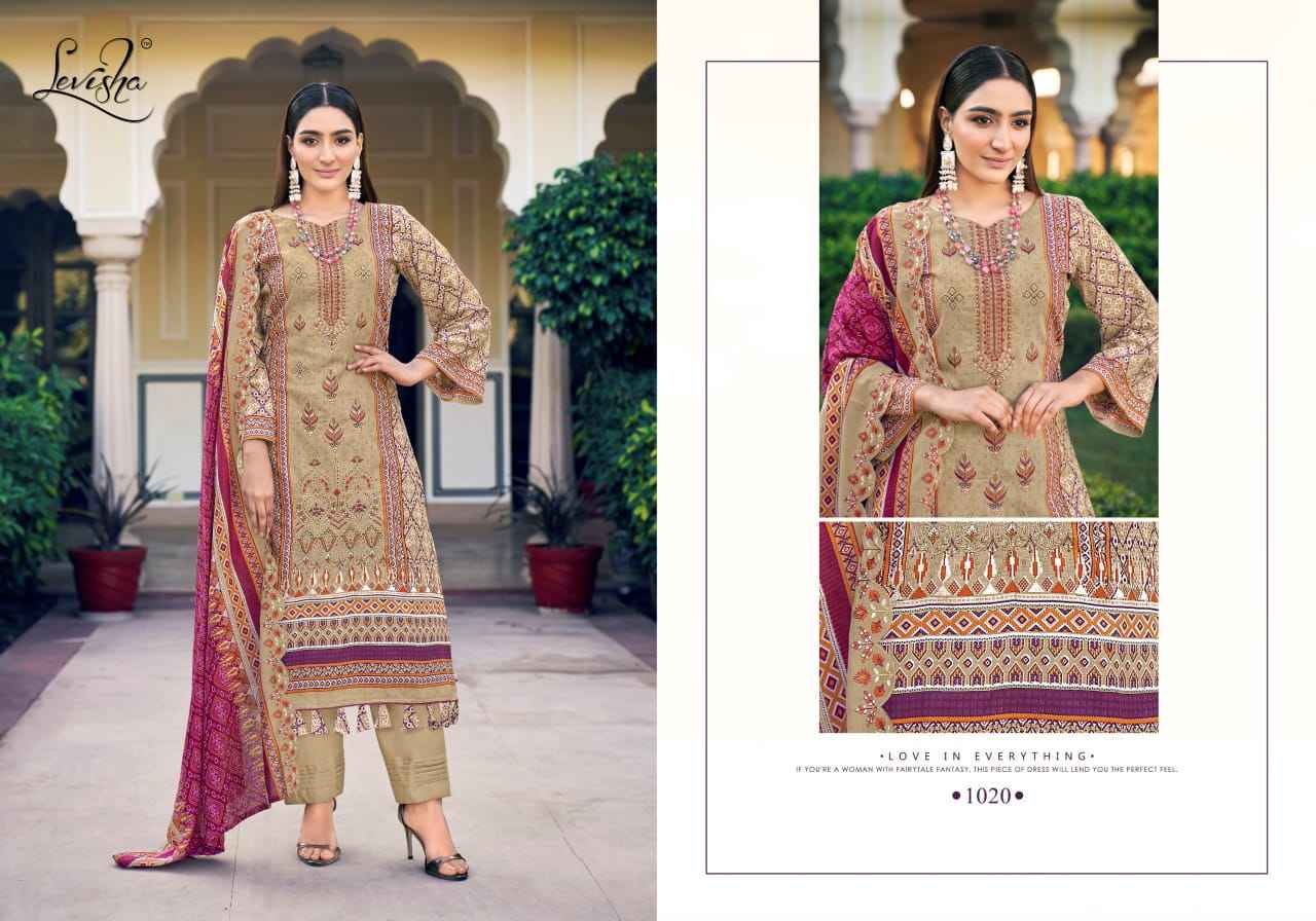 Levisha Madhubala Lawn Cotton Printed Salwar Kameez Wholesale Price ( 8 Pcs Catalog )