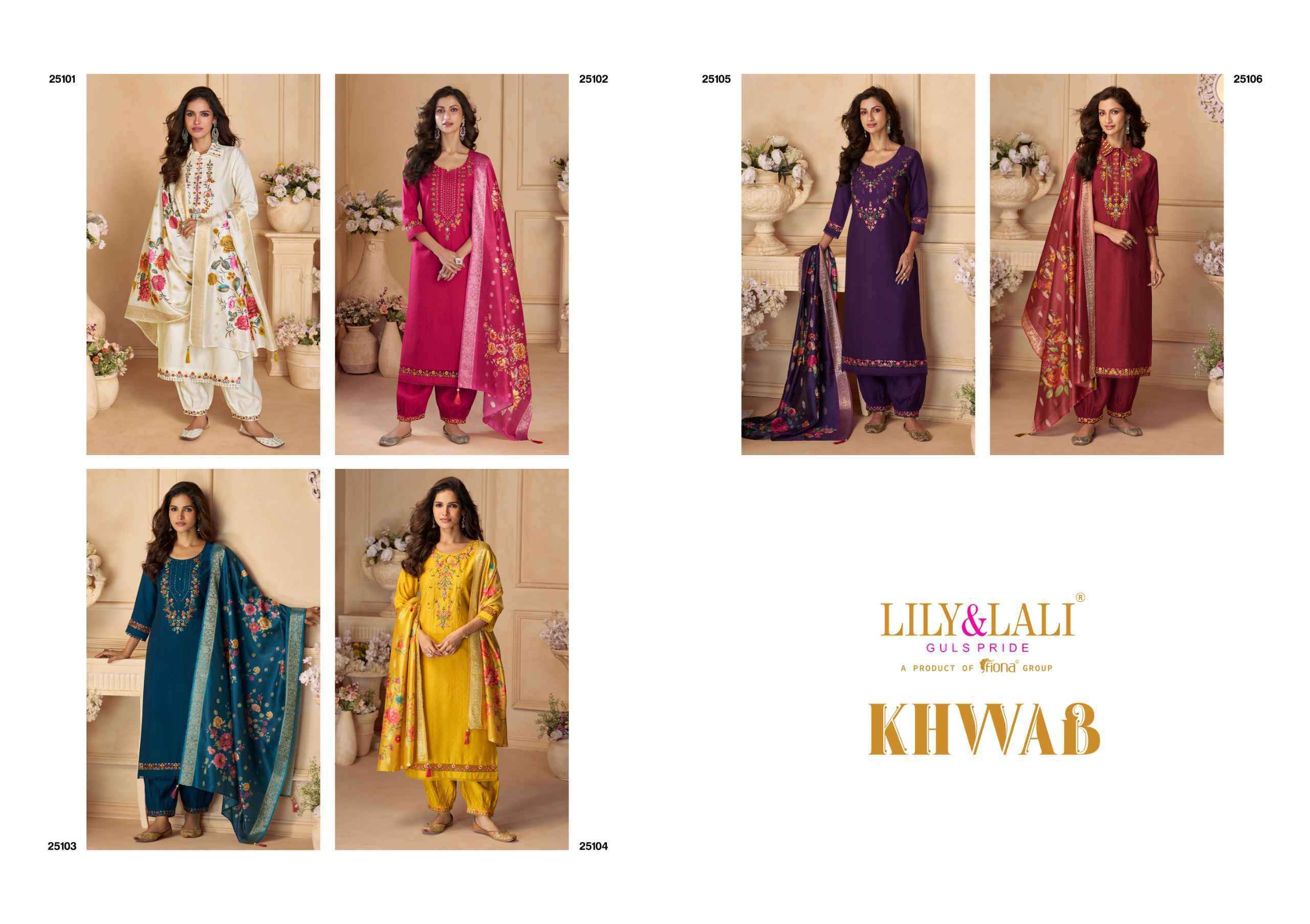 Lily And Lali Khwab Readymade Suits - Wholesale Market Surat  ( 6 Pcs Catalogue )