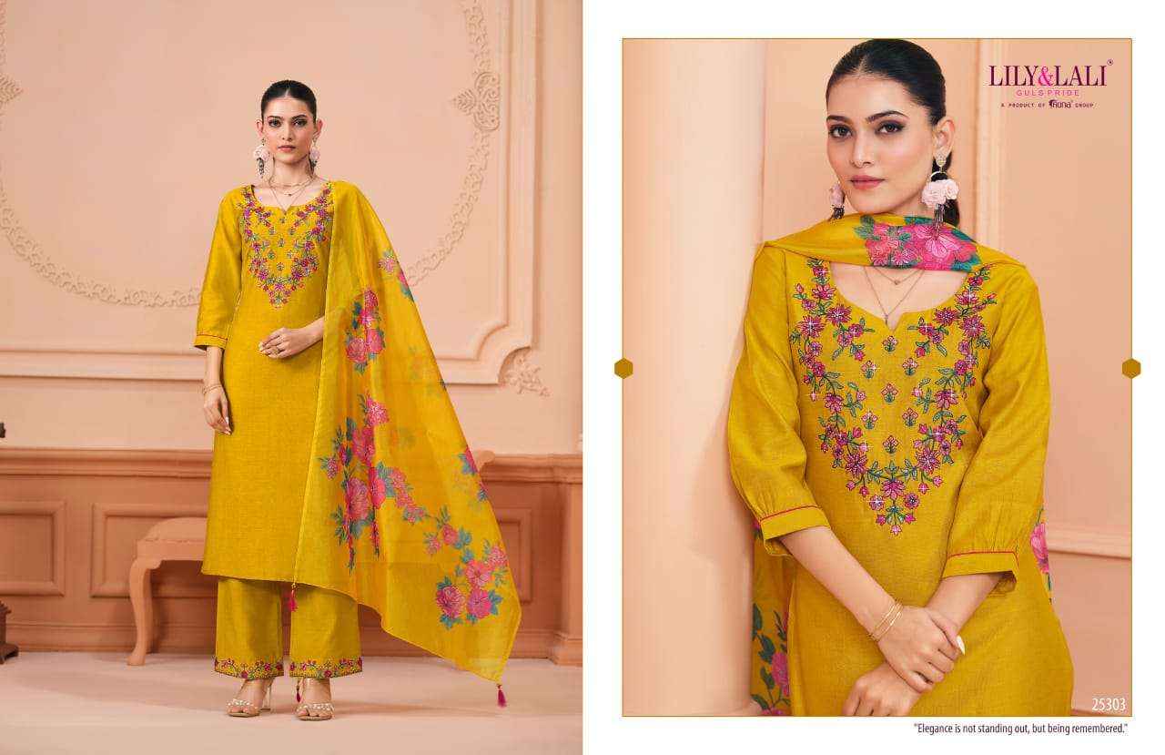 Lily And Lali Monalisa Vol 6 Premium Design Kurti Pant Dupatta ( 6 Pcs Catalogue )
